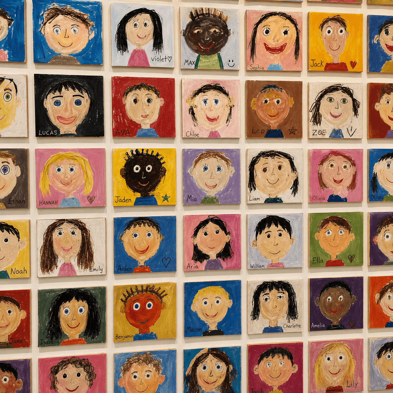 Foto: mosaico de dibujos